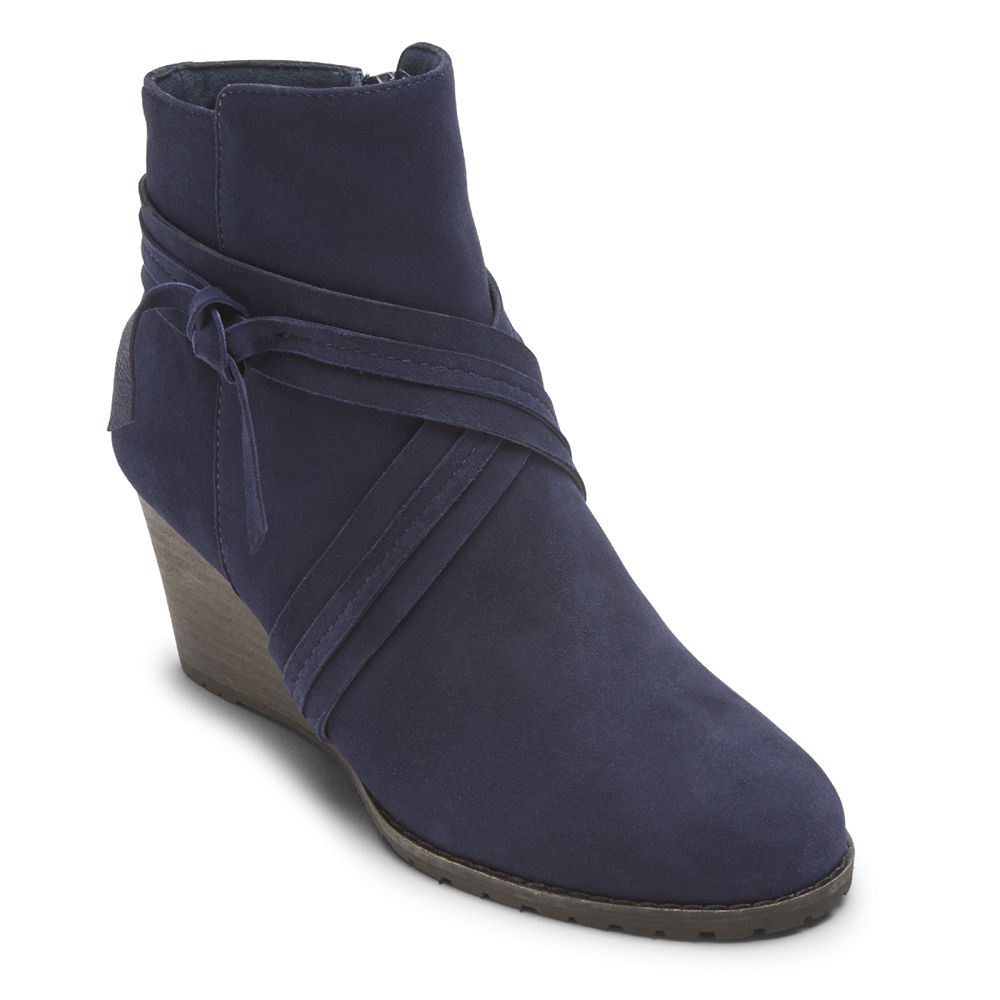 Rockport Boots For Womens Blue - Hollis X-Strap - KU0968352